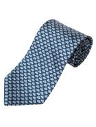 Paper Boat Print Neck Tie Eddy Monetti Paper Boat Print Neck Tie - Blue/White