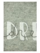 Brunello Cucinelli Wool, Cashmere And Silk Sweater With Written Brunello Cucinelli Wool, Cashmere And Silk Sweater With Written - GREY
