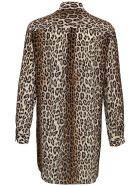 Antonelli Animalier Printed Long Silk Shirt Antonelli Animalier Printed Long Silk Shirt - Brown