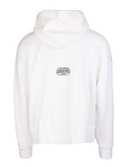 Man White Capsule Oversize Hoodie With Multicolor Print Palm Angels Man White Capsule Oversize Hoodie With Multicolor Print