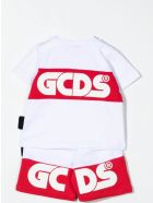 GCDS Mini Bermuda Shorts And T-shirt Set GCDS Mini Bermuda Shorts And T-shirt Set - White