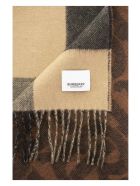 Burberry Tb Half Mega - Reversible Cashmere Scarf With Tartan And Monogram Pattern Burberry Tb Half Mega - Reversible Cashmere Scarf With Tartan And Monogram Pattern - Dark Chestnut Brown
