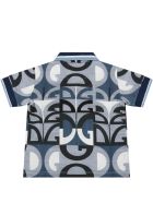 Dolce & Gabbana Light Blue Polo Shirt For Babyboy With Logos Dolce & Gabbana Light Blue Polo Shirt For Babyboy With Logos - Light Blue