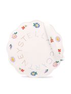 Stella McCartney Kids Cotton Crossbody Bag With Floral Logo Stella McCartney Kids Cotton Crossbody Bag With Floral Logo - White