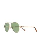 Golden And Green Classic 11 Zero Sunglasses Saint Laurent Golden And Green Classic 11 Zero Sunglasses - Gold