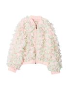 Elie Saab Bomber Jacket With Application Elie Saab Bomber Jacket With Application - Rosa/verde
