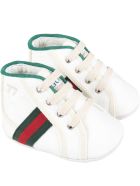 Gucci White Sneakers For Baby Kids With Double Gg Gucci White Sneakers For Baby Kids With Double Gg - White