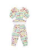 Stella McCartney Kids White Tracksuit For Baby Kids Stella McCartney Kids White Tracksuit For Baby Kids - Multicolor