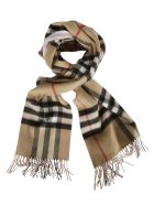 Burberry Giant Check Double Faced Cashmere Scarf Burberry Giant Check Double Faced Cashmere Scarf - Frosted Pink