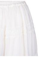 White Flounced Skirt With Lace Inserts Ermanno Scervino White Flounced Skirt With Lace Inserts