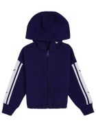 Emporio Armani Blue Cotton Hoodie With Logo Emporio Armani Blue Cotton Hoodie With Logo - Blu