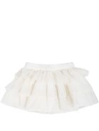 Little Bear Ivory Skirt For Baby Girl With Stripes Little Bear Ivory Skirt For Baby Girl With Stripes - Ivory