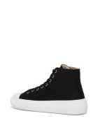 Versace Greca Sneakers In Black Canvas With Logo Versace Greca Sneakers In Black Canvas With Logo - Black