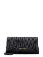 Miu Miu Quilted Leather Clutch Miu Miu Quilted Leather Clutch - black