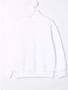 Kids Screwdosky White Sweatshirt With White Oversize Logo Diesel Kids Screwdosky White Sweatshirt With White Oversize Logo