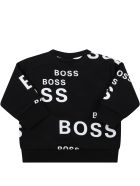 Hugo Boss Black Sweatshirt For Baby Kids With Logos Hugo Boss Black Sweatshirt For Baby Kids With Logos - Black