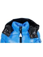 Moncler Pervin Down Jacket In Real Goose Down With Detachable Hood And Logo Lettering On The Bottom Moncler Pervin Down Jacket In Real Goose Down With Detachable Hood And Logo Lettering On The Bottom - Light Blu