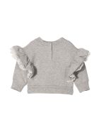 Monnalisa Newborn Gray Sweatshirt Monnalisa Newborn Gray Sweatshirt - Grigio
