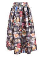 Alessandro Enriquez Polyester Skirt Alessandro Enriquez Polyester Skirt - Multicolor