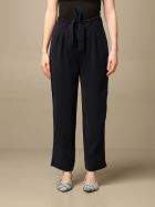 Armani Exchange Pants Armani Exchange Wide Trousers With Belt Armani Collezioni Armani Exchange Pants Armani Exchange Wide Trousers With Belt - Blue