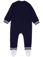 Moschino Blue Cotton Onesie With Teddy Bear Print Moschino Blue Cotton Onesie With Teddy Bear Print - Blu