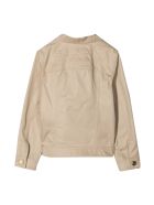 Balmain Giacca Teen Con Logo Goffrato Balmain Giacca Teen Con Logo Goffrato - Beige