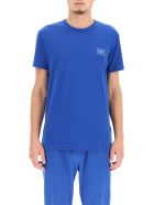 Dolce & Gabbana Cotton T-shirt With Logo Plaque Dolce & Gabbana Cotton T-shirt With Logo Plaque - Blu
