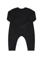 Caffe' d'Orzo Black "delia-baby" Babygrow For Baby Girl With Patch Caffe' d'Orzo Black "delia-baby" Babygrow For Baby Girl With Patch - Grey