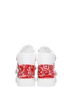 Gienchi Hypnos Sneakers In Red Leather And Fabric Gienchi Hypnos Sneakers In Red Leather And Fabric - red