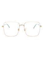 Gg0445o Glasses Gucci Gg0445o Glasses - 004 GOLD GOLD TRANSPARENT