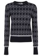 Chloé All-over Logo Ribbed Sweater Chloé All-over Logo Ribbed Sweater - Navy