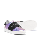 Urban Street Kid Sneakers In Metallic Purple Leather With Band Givenchy Urban Street Kid Sneakers In Metallic Purple Leather With Band - UNI