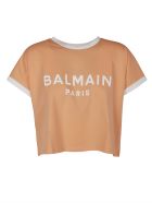Balmain Cropped Logo Printed T-shirt Balmain Cropped Logo Printed T-shirt - Pesca