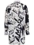 Dolce & Gabbana Graffiti Cotton Poplin Shirt Dolce & Gabbana Graffiti Cotton Poplin Shirt - White