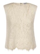 self-portrait Cord Lace Sleeveless Top self-portrait Cord Lace Sleeveless Top - Ivory