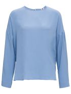 M Missoni Light Blue Blouse In Silk Blend M Missoni Light Blue Blouse In Silk Blend - Light blue