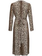 Antonelli Orfeo Long Dress In Animalier Silk Antonelli Orfeo Long Dress In Animalier Silk - Brown