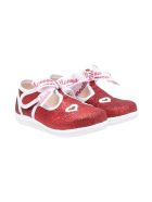 Monnalisa Glitter Red Ballet Flats Monnalisa Glitter Red Ballet Flats - Rosso