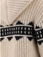 Saint Laurent Baja Cardigan Saint Laurent Baja Cardigan - Naturel/noir