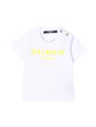 Balmain White Newborn T-shirt Balmain White Newborn T-shirt - Bianco/giallo
