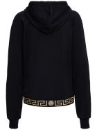 Versace Hoodie In Technical Jersey Versace Hoodie In Technical Jersey - Black