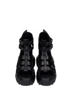 Rick Owens Hiking Track Flats In Black Leather Rick Owens Hiking Track Flats In Black Leather - black