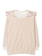 Fendi Newborn Sweatshirt With Ff Logo Fendi Newborn Sweatshirt With Ff Logo - Begie