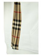 Burberry Checker - Vintage Check Panel Cotton Oversized Hoodie Burberry Checker - Vintage Check Panel Cotton Oversized Hoodie - White