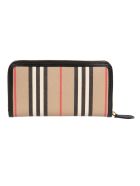 Burberry Elmore Icon Stripe Zip-around Wallet Burberry Elmore Icon Stripe Zip-around Wallet - Archive Beige