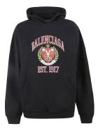 Balenciaga Logo Print Hoodie Balenciaga Logo Print Hoodie - Black/Red