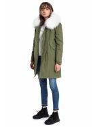 Exclusive Fw20 Icon Parka: Army Jazzy Parka Raccoon Fur Mr & Mrs Italy Exclusive Fw20 Icon Parka: Army Jazzy Parka Raccoon Fur - WHITE