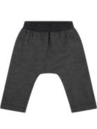Caffe' d'Orzo Gray "demi-baby" Trousers For Baby Girl With Lurex Details Caffe' d'Orzo Gray "demi-baby" Trousers For Baby Girl With Lurex Details - Grey