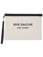 Saint Laurent Rive Gauche Pouch Saint Laurent Rive Gauche Pouch - Lino bianco/nero