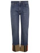 Burberry Folded Cuff Buttoned Jeans Burberry Folded Cuff Buttoned Jeans - Blue